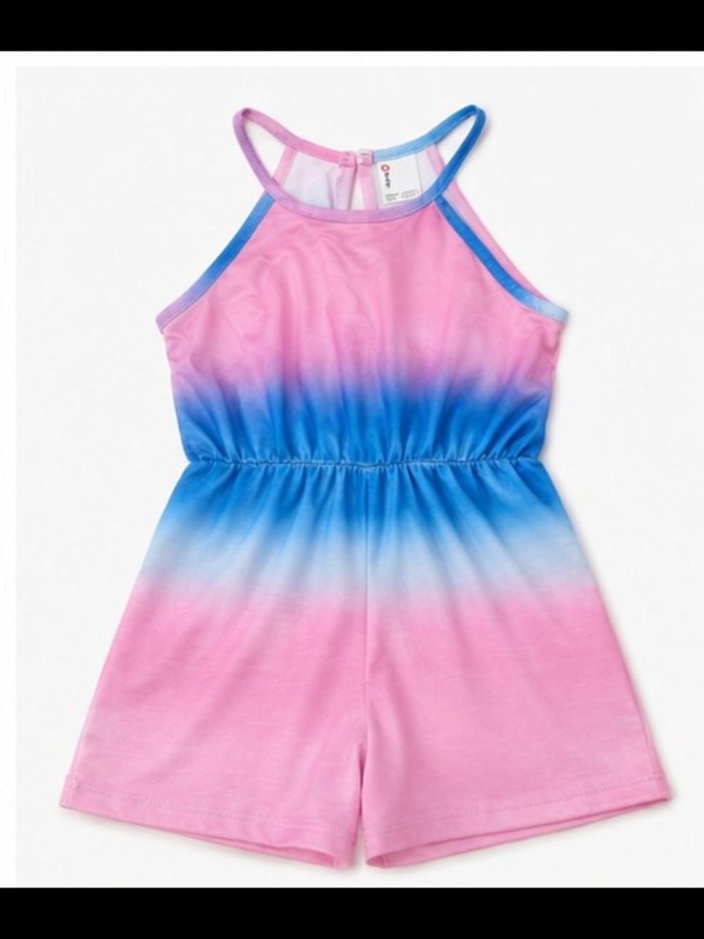 PatPat Pink and Blue Ombre Halter Romper